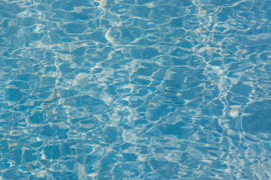 Mavi yüzme havuzu su yüzey doku arka plan.