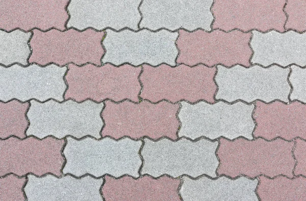 Concrete Floor Serrated Brick Pattern Texture Background Red Gray — Stock Photo, Image