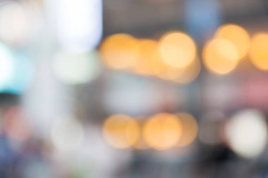 Namba District, Osaka-Japonya Dotonbori yolu bulanık insanlar ve alışveriş merkezi ile soyut arka plan.