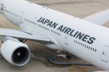 Aichi, Japonya-26 Haziran 2016: Japonya havayolları Chubu Centrair Uluslararası Havaalanı Japonya, Japonya havayolları Japonya bayrak taşıyıcı havayolu ve tüm Nippon Airways arkasındaki ülkedeki ikinci büyük.