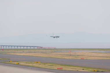 Aichi, Japonya-26 Haziran 2016: Japonya havayolları Chubu Centrair Uluslararası Havaalanı Japonya, Japonya havayolları Japonya bayrak taşıyıcı havayolu ve tüm Nippon Airways arkasındaki ülkedeki ikinci büyük.