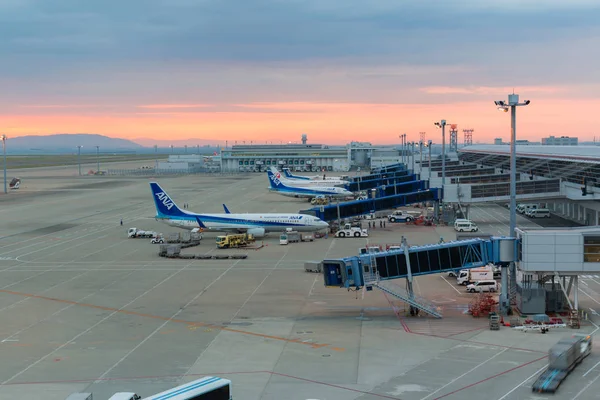 Aichi Japonsko Června 2016 Ana Letadla Chubu Centrair Mezinárodní Letiště — Stock fotografie