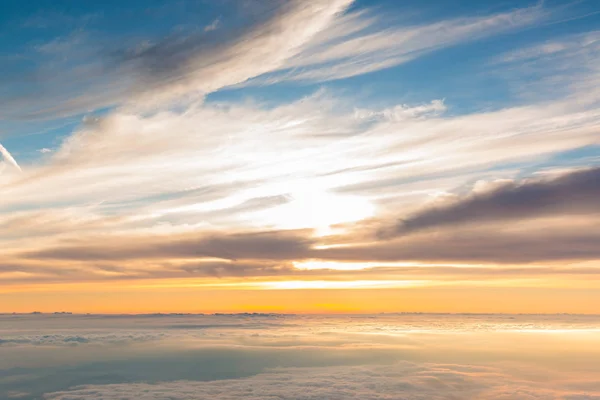 Bella Alba Vista Dalla Cima Del Monte Fuji Giappone Luce — Foto Stock