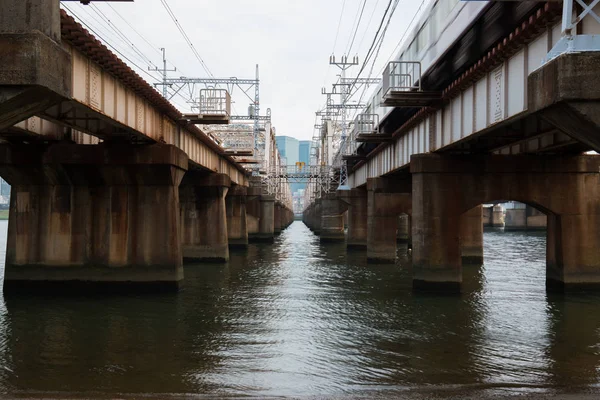 Nádherný Dvojmost Umeda Druhé Řeky Yodogawy — Stock fotografie