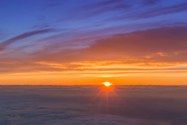 Bella Alba Vista Dalla Cima Del Monte Fuji Giappone Luce — Foto Stock