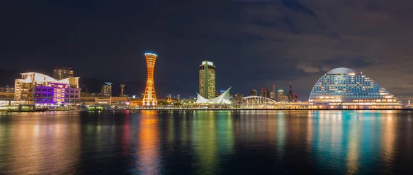 Stadsbilden Beskådar Skyline Och Port Kobe Står Hög Kansai Japan — Stockfoto