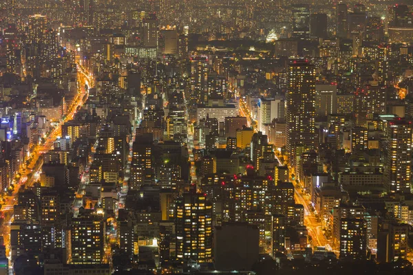 Osaka Stadsbilden Vacker Natt Utsikt Över Shinsekai Distrikt Tennoji Osaka — Stockfoto