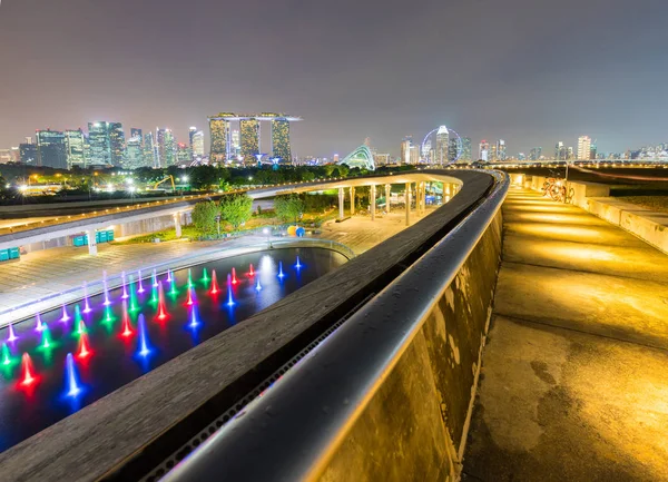 Singapour Skyline Vue Sur Paysage Urbain Singapore Quartier Des Affaires — Photo