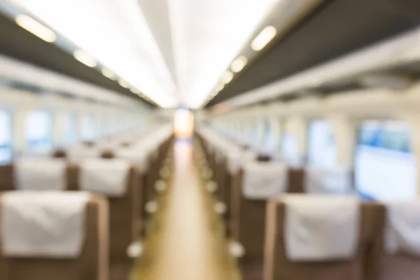 Abstracto Borroso Dentro Del Tren Con Asientos Vacíos Transporte Negocios — Foto de Stock