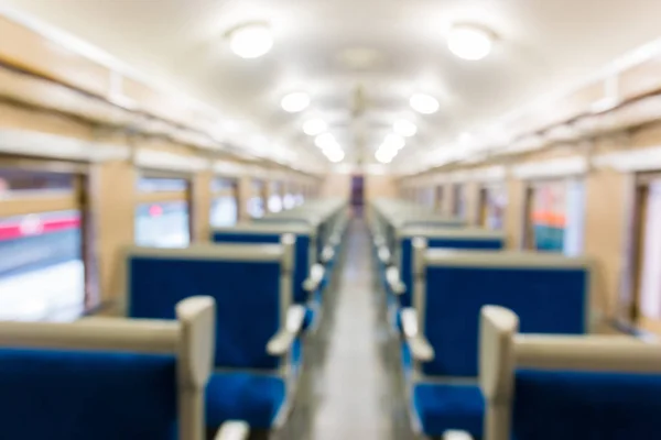 Abstract Blurred Train Empty Seats Business Transportation Interior Blur Background — Stock Photo, Image