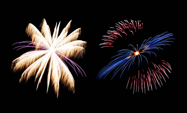 Raccolta Fuochi Artificio Bellissimi Molti Fuochi Artificio Fuochi Artificio Illuminano — Foto Stock