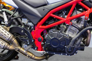 Vücut modern spor bisikleti. motosiklet parçası konsepti.