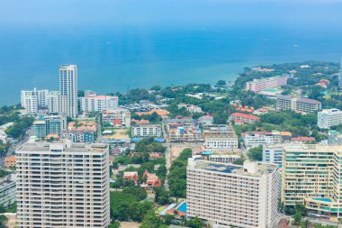 Tayland Pattaya Güzel cityscape silueti.