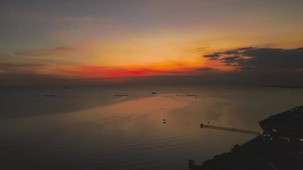Aerial View Time Lapse Sunset Landscape Concept Dusk Night — Stock Video