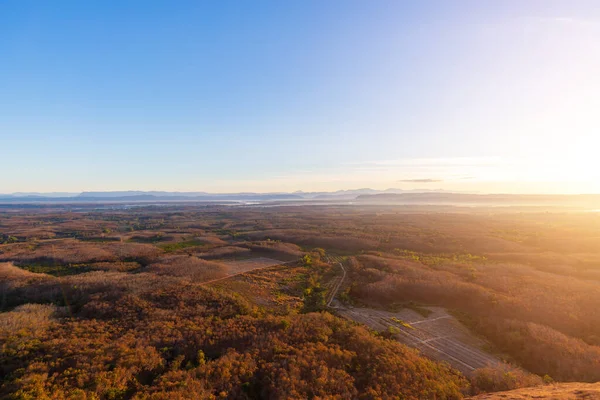 Beautiful sunrise at Three Rock Whale of Phu Sing mountain is newly tourist attraction place It is one the Unseen Thailand