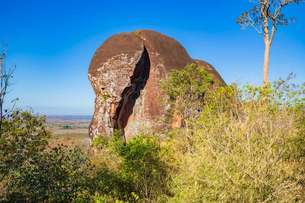 Elefante Forma Pedra Montanha Phu Sing Local Atração Turística Recentemente — Fotografia de Stock