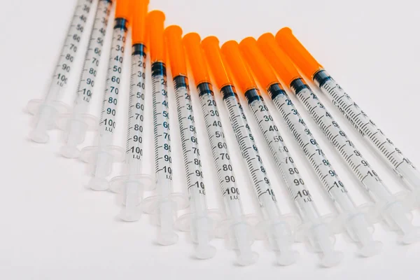Behandling mot missbruk. Vaccinering av människor. Insulin injektion — Stockfoto