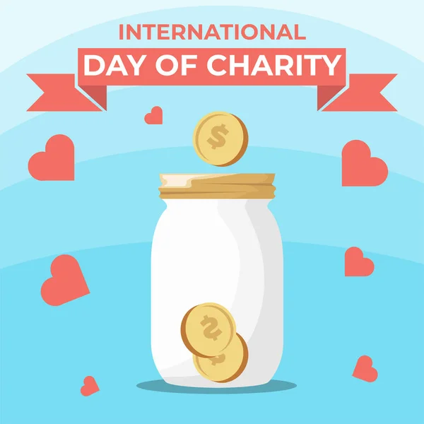 International Day Charity International Day Charity September Vector Illustration International — Stock Vector