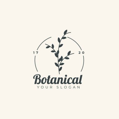 Tasarım logosu simgesi işareti. Organik bir yaprağın çizim vektörü. Grafik bitkisi logosu. Botanik doğası çiçek logosu. Minimalist organik konsept Güzel logo minimalist Serbest Vektör.