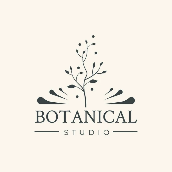 Design Logo Simbolo Icona Segno Illustrazione Vettore Una Foglia Organica — Vettoriale Stock