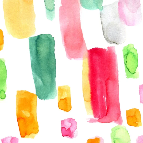Handgeschilderde Abstracte Achtergrond Regenboog Aquarel Blots Vlekken — Stockfoto