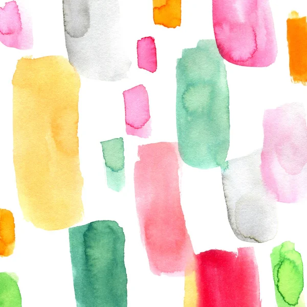 Handgeschilderde Abstracte Achtergrond Regenboog Aquarel Blots Vlekken — Stockfoto