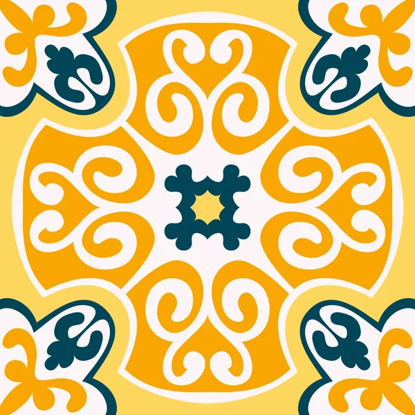 Orientalisches Traditionelles Ornament Mediterranes Nahtloses Muster Fliesendesign Vektorillustration Für Desktoptapeten — Stockvektor