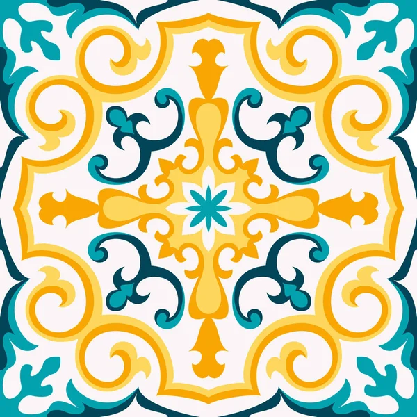 Oriental Traditional Ornament Mediterranean Seamless Pattern Tile Design Vector Illustration — Stock Vector