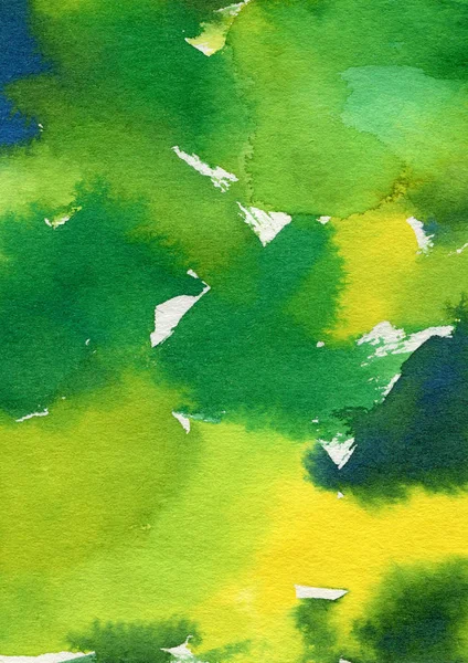 Niebieski Zielony Żółty Akwarela Ilustracja Nowoczesny Pędzel Mogą Być Używane — Zdjęcie stockowe