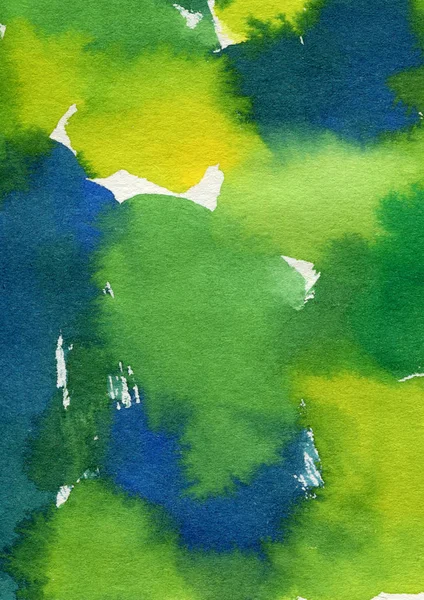 Blue Green and Yellow Watercolor. Modern brush illustration. Can be used for print: bags, t-shirts, home decor, posters, cards, and for web: banners, blogs, advertisement.