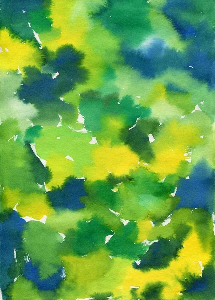 Aquarelle Bleu Vert Jaune Illustration Pinceau Moderne Peut Être Utilisé — Photo