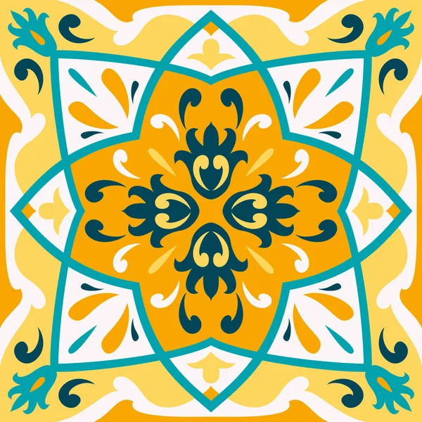 Ornamento tradicional oriental, patrón inconsútil mediterráneo, diseño de azulejos, ilustración vectorial . — Archivo Imágenes Vectoriales