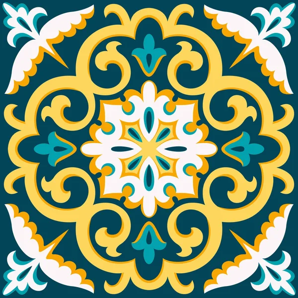 Orientalne ornament tradycyjne, śródziemnomorskie wzór, wzór płytki, ilustracja wektorowa. — Wektor stockowy