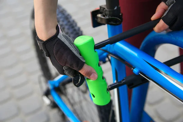 Bicicleta Bloqueo Protección Bicicleta —  Fotos de Stock