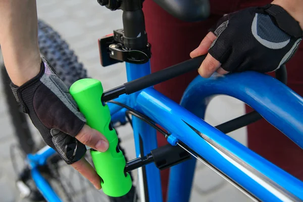 Bicicleta Bloqueo Protección Bicicleta —  Fotos de Stock