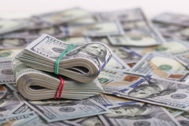 Amerikan Doları olarak yüz banknot. Dolar çok yakın çekim