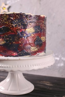 Renkli pasta. Detaylar - düğün pastası