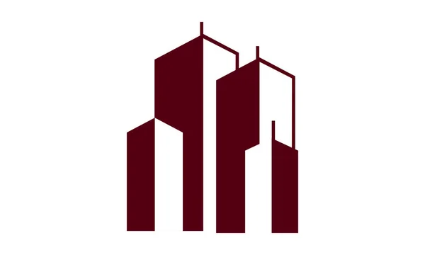 Fastigheter Logo Designmall Isolerade — Stock vektor