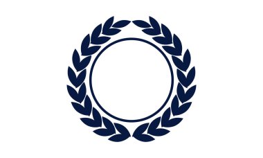 Yaprak şerit kalkan şablon boş