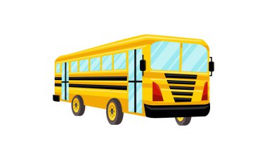 Okul otobüsü şablon izole tasarım vektör