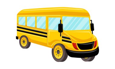 Okul otobüsü şablon izole tasarım vektör