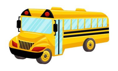 Okul otobüsü şablon izole tasarım vektör