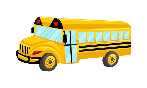 Plantilla Autobús Escolar Vector Diseño Aislado — Vector de stock