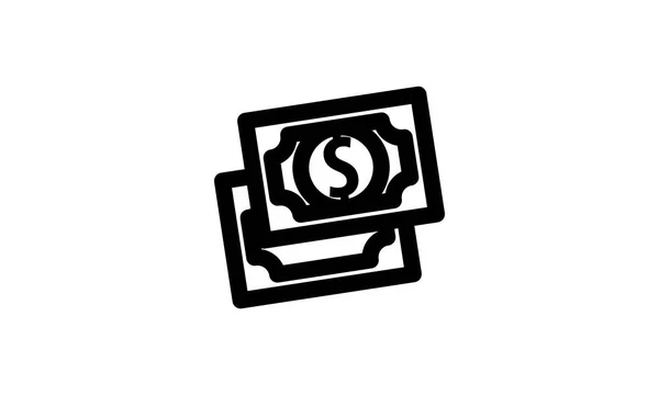 Geld Pictogram Van Sjabloon Geïsoleerd — Stockvector