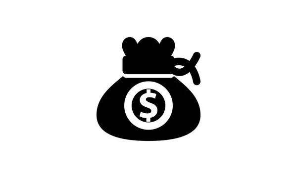 Plantilla Dinero Icono Sólido Aislado — Vector de stock