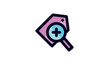 Arama simge vektör işareti tasarım şablonu