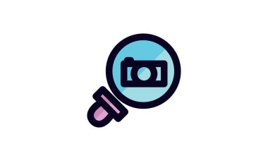 Arama simge vektör işareti tasarım şablonu