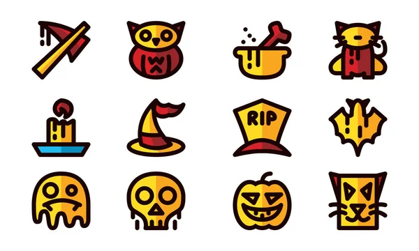 Plantilla Icono Celebración Halloween — Archivo Imágenes Vectoriales