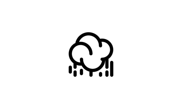 Cloud Icon Plantilla Invierno Vector — Vector de stock