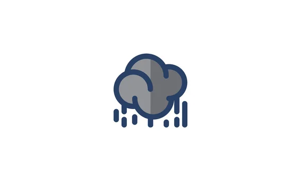 Cloud Icon Plantilla Invierno Vector — Vector de stock